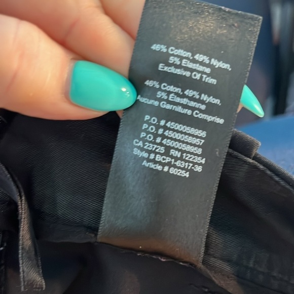 Babaton Cropped Pants Black Size 0 Fine Italian Fabric - Picture 7 of 7